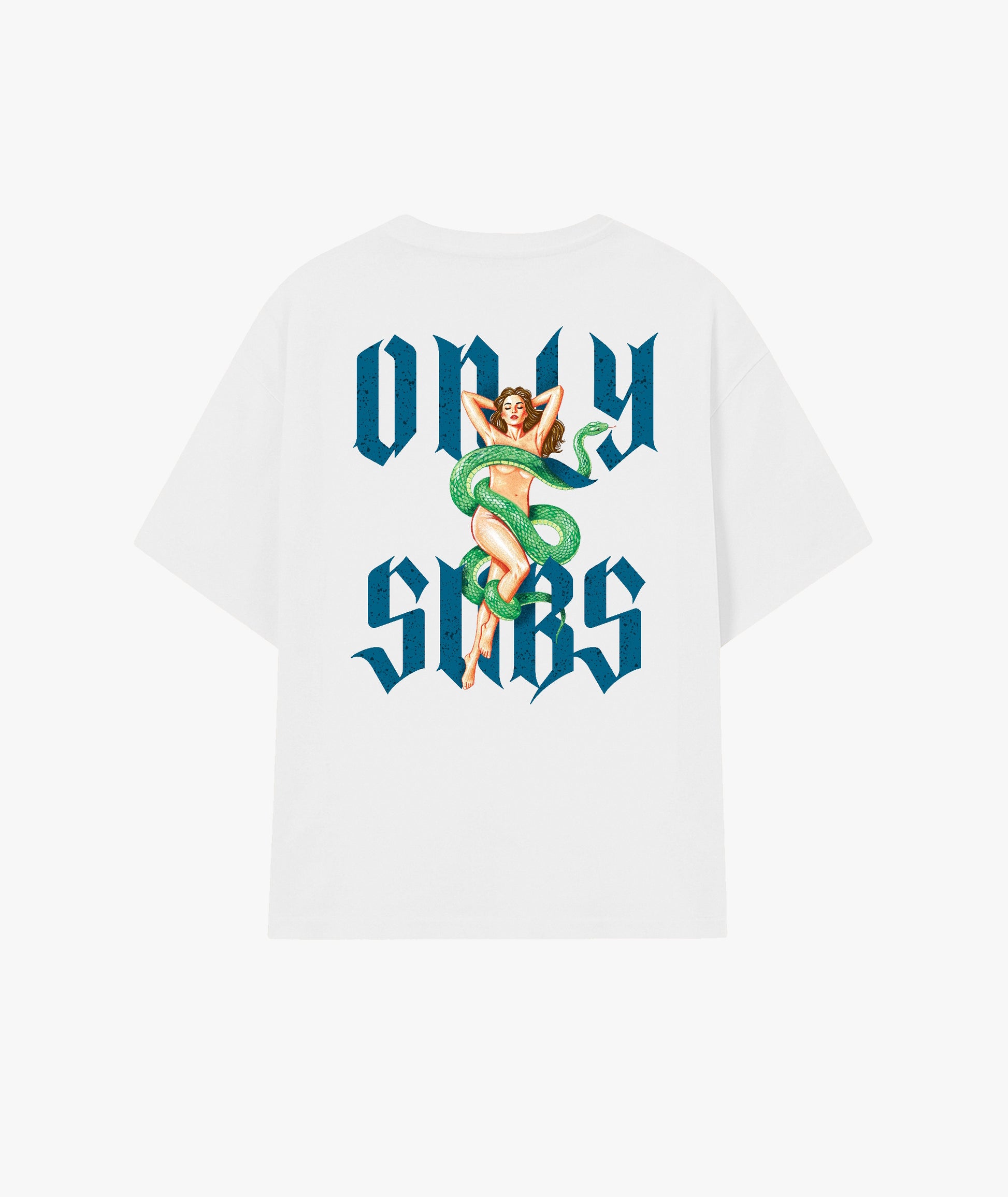 Onlysubs artic white oversize T-shirt back