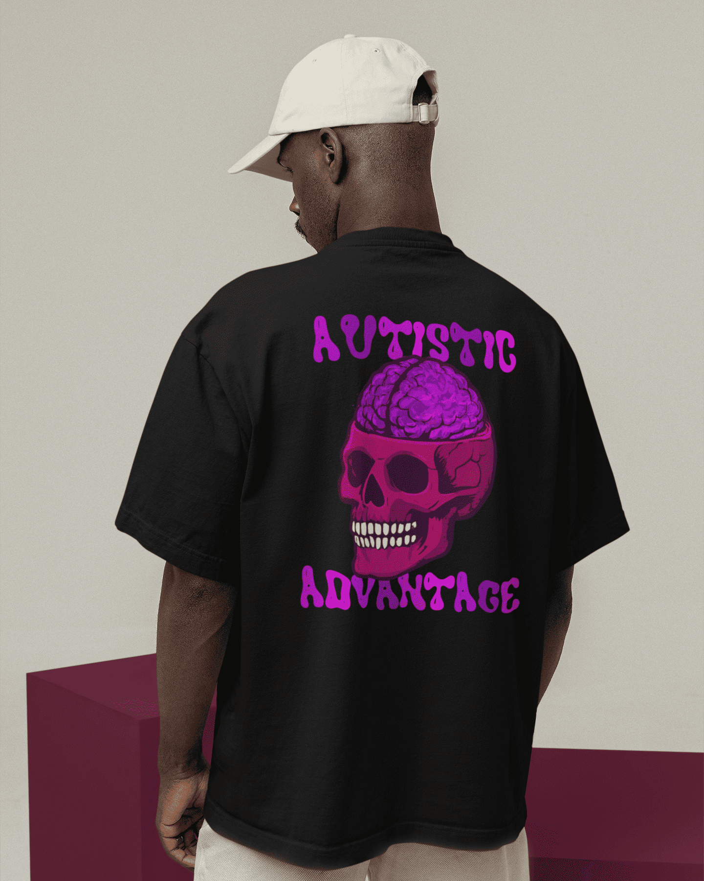 Autistic Advantage T-shirt | Male Model Back - Flow Project