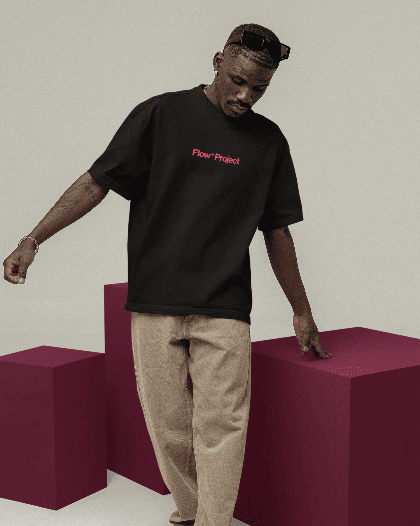 I Have No Friends T-shirt | Male Model Front - Flow Project