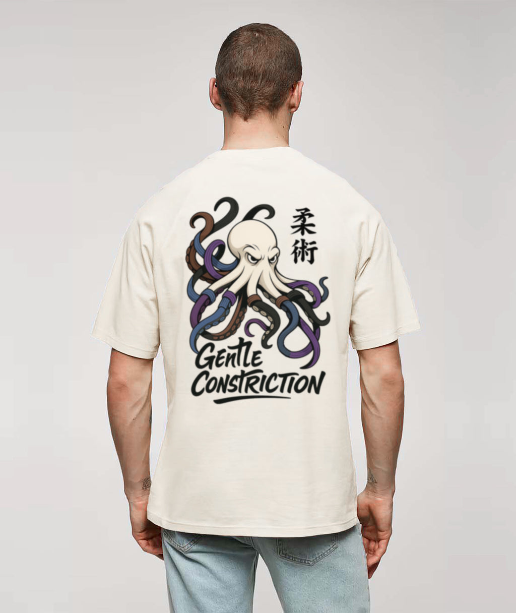 Gentle Constriction model artic white oversize t-shirt back