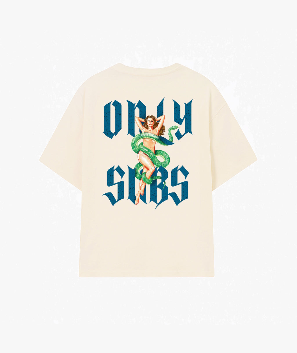 Onlysubs off white oversize T-shirt back