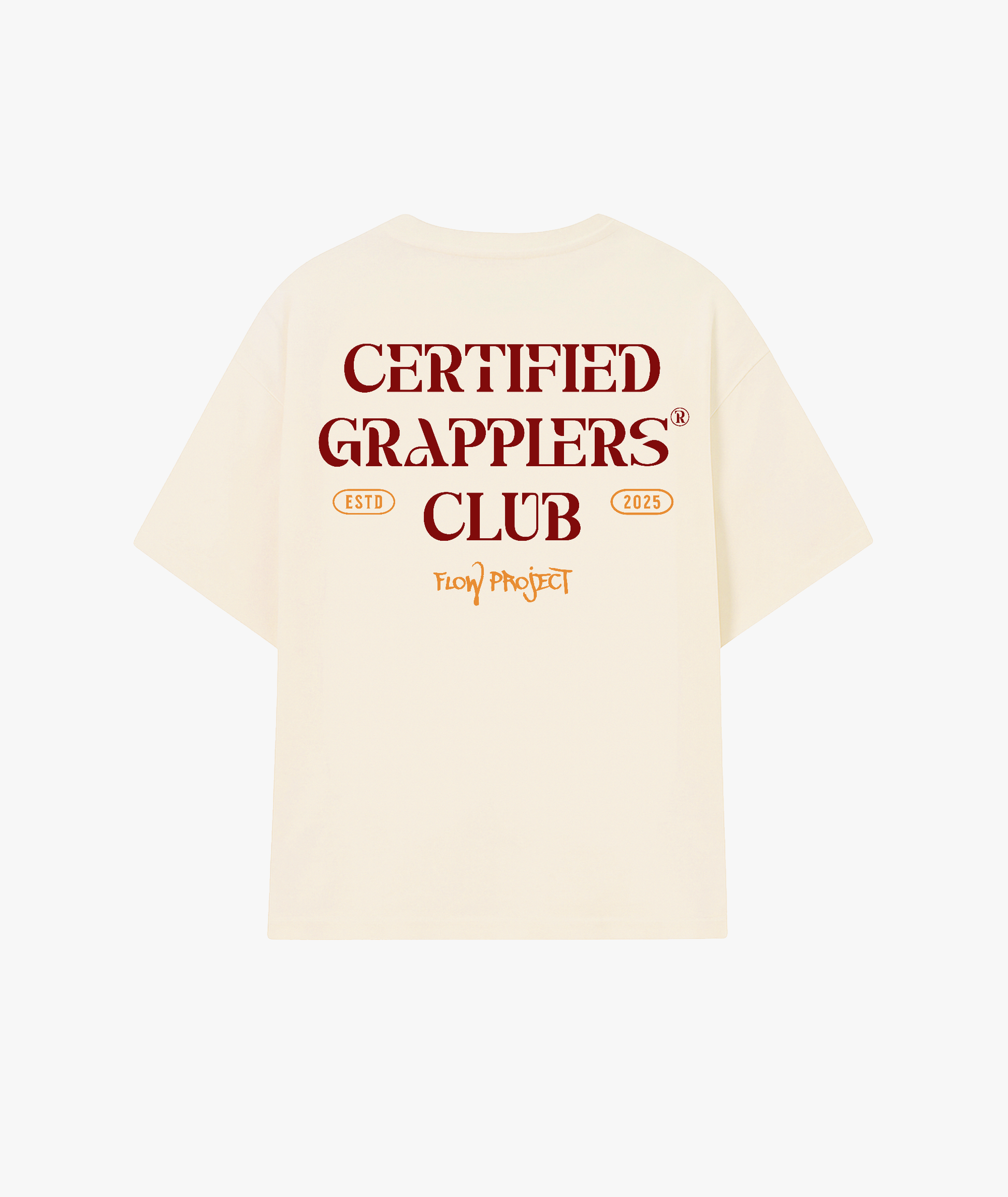 Certified Grapplers Club off white oversize t-shirt back
