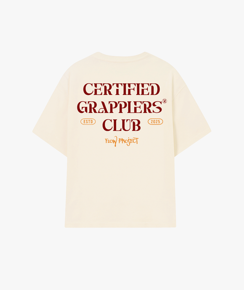 Certified Grapplers Club off white oversize t-shirt back