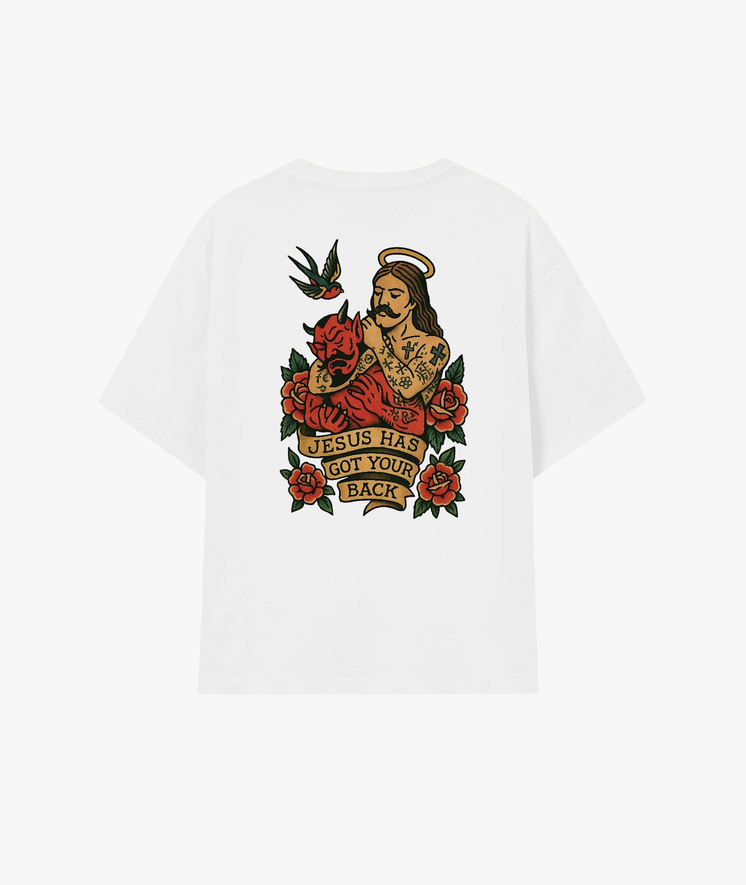 Gotcha'r Back artic white oversize t-shirt back