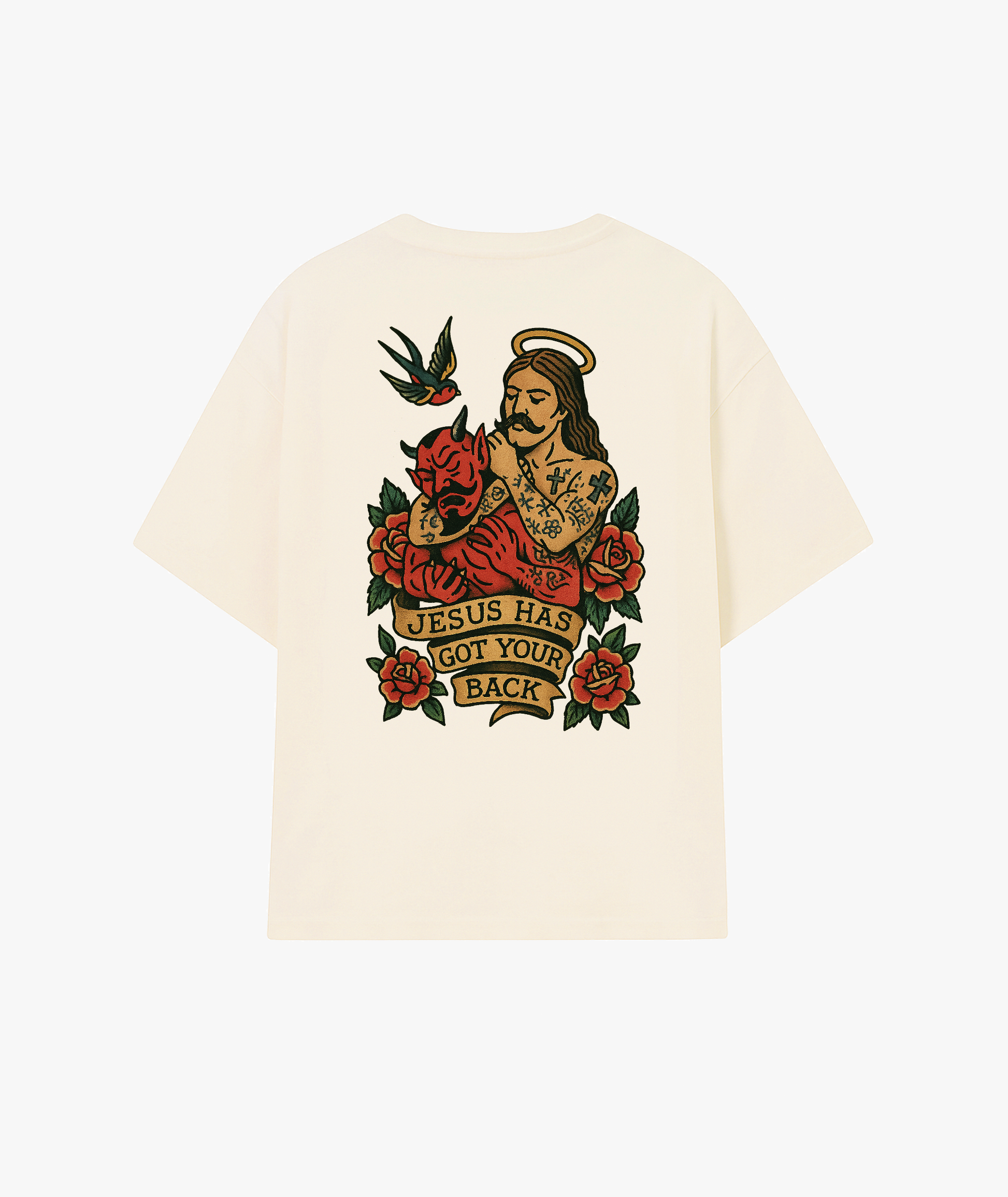 Gotcha'r Back off white oversize t-shirt back