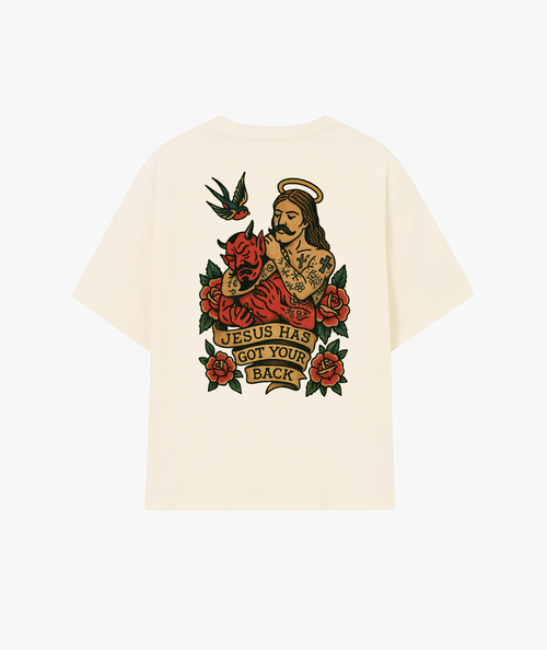 Gotcha'r Back off white oversize t-shirt back