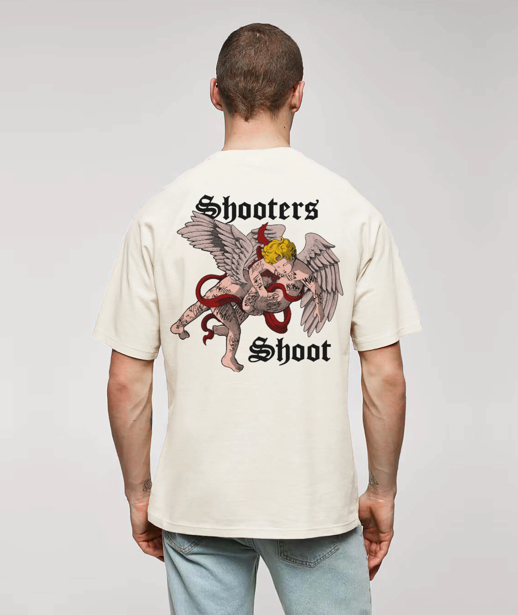 Wrestling Suplex T-shirt back model